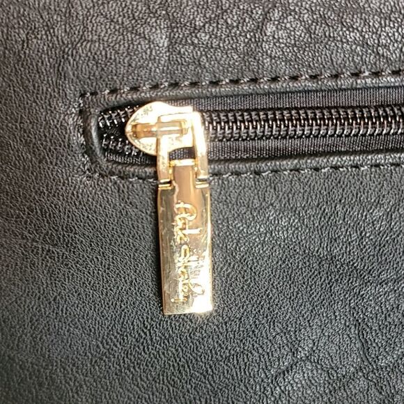 Black/Tan Fringe Vegan Leathe Clutch/Crossbody Bag - Picture 5 of 15